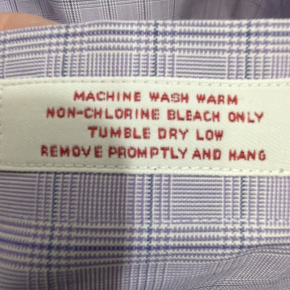 Brooks Brothers 346 Long Sleeve Button Up Shirt Men's 17 1/2- 2/3 Purple Plaid - Picture 5 of 11